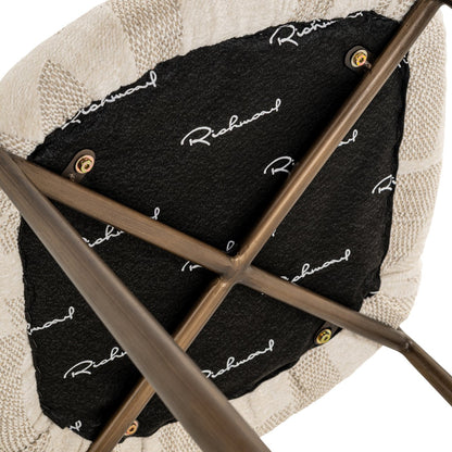 Dining chair Lana beige graffic (Set of 2)