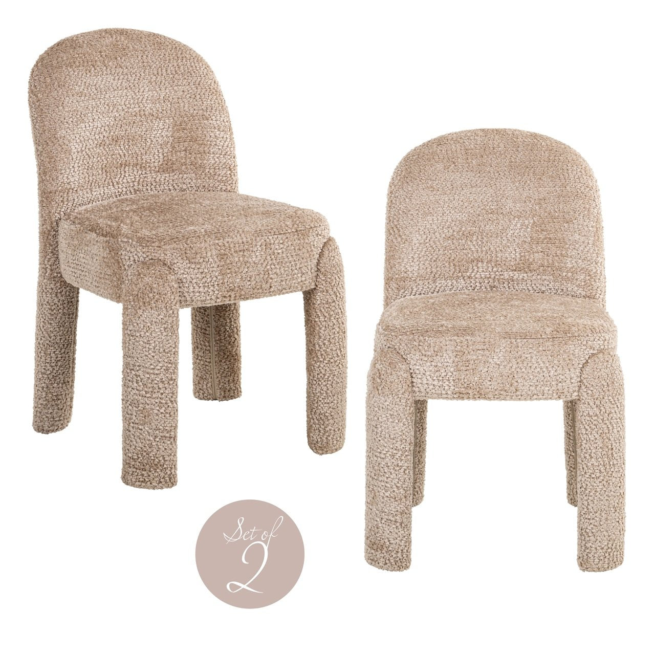 Dining chair Brandi lovely beige (Set of 2)