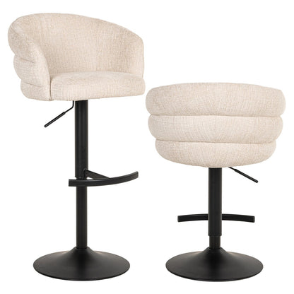 Bar stool Nikki niagara beige swivel fire retardant