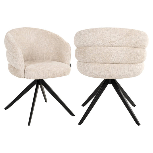 Dining chair Serenity niagara beige swivel fire retardant