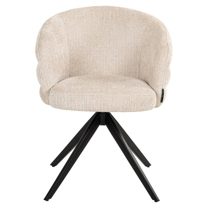 Dining chair Serenity niagara beige swivel fire retardant