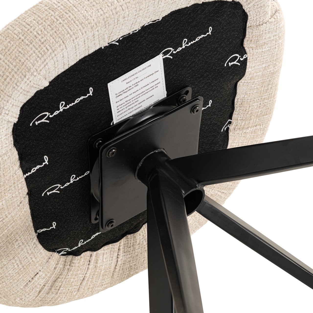 Dining chair Serenity niagara beige swivel fire retardant