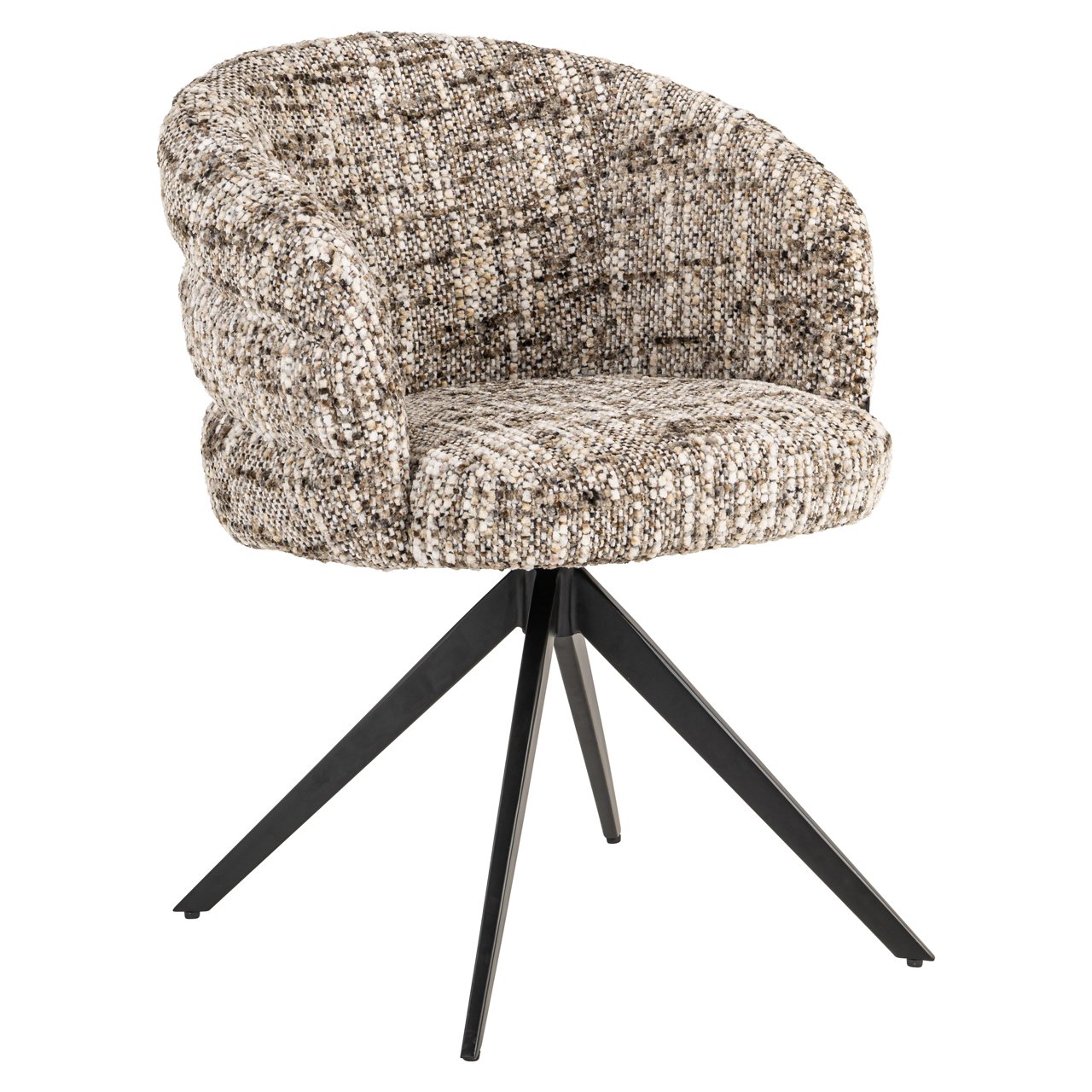 Dining chair Serenity brown omara swivel fire retardant