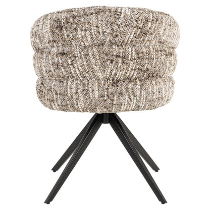 Dining chair Serenity brown omara swivel fire retardant