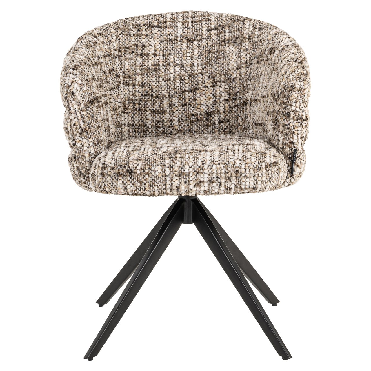 Dining chair Serenity brown omara swivel fire retardant