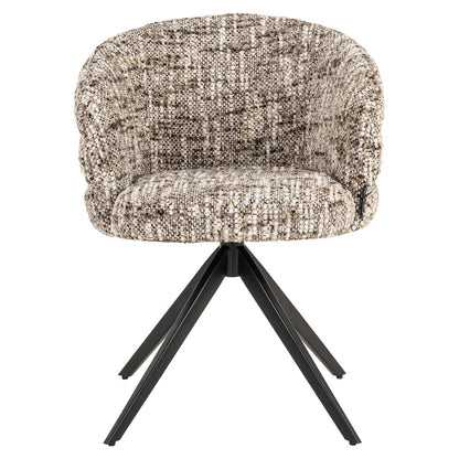 Dining chair Serenity brown omara swivel fire retardant