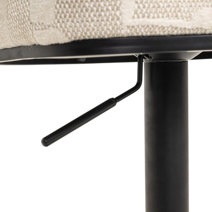 Bar stool Cheyenne beige graffic swivel