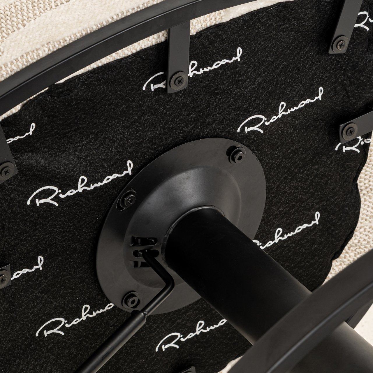 Bar stool Cheyenne beige graffic swivel