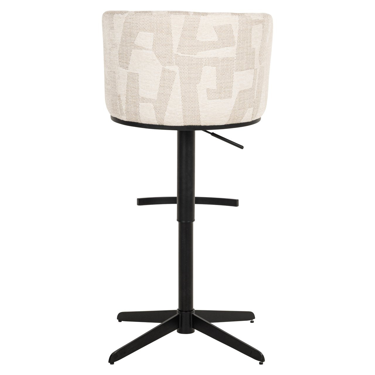 Bar stool Cheyenne beige graffic swivel