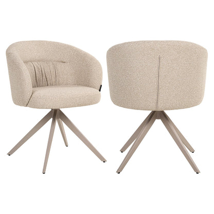 Dining chair Olivia biscotti swivel