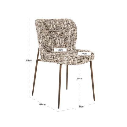 Dining chair Odarby brown omara (Set of 2)