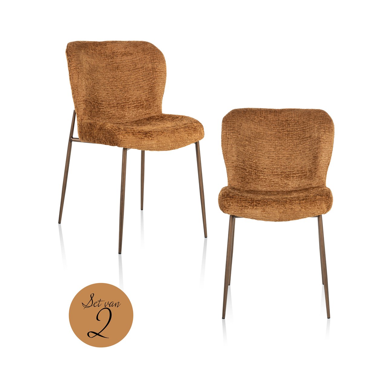 Dining chair Odarby cognac fusion (Set of 2)