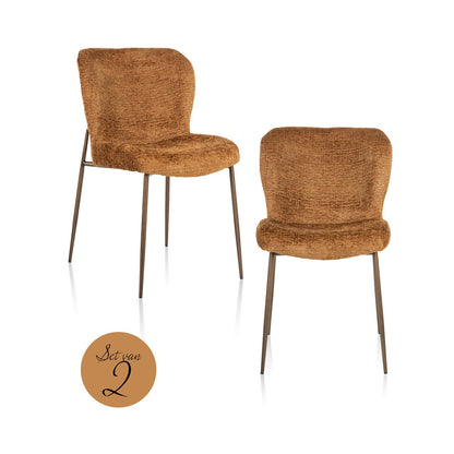 Dining chair Odarby cognac fusion (Set of 2)