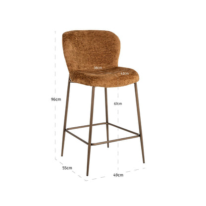 Counter stool Odarby cognac fusion
