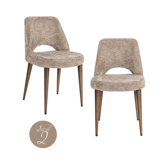 Dining chair Delphine lovely nature fire retardant (Set of 2)