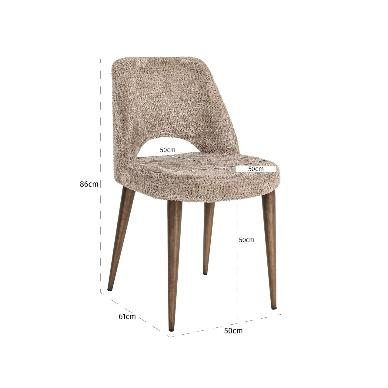 Dining chair Delphine lovely nature fire retardant (Set of 2)