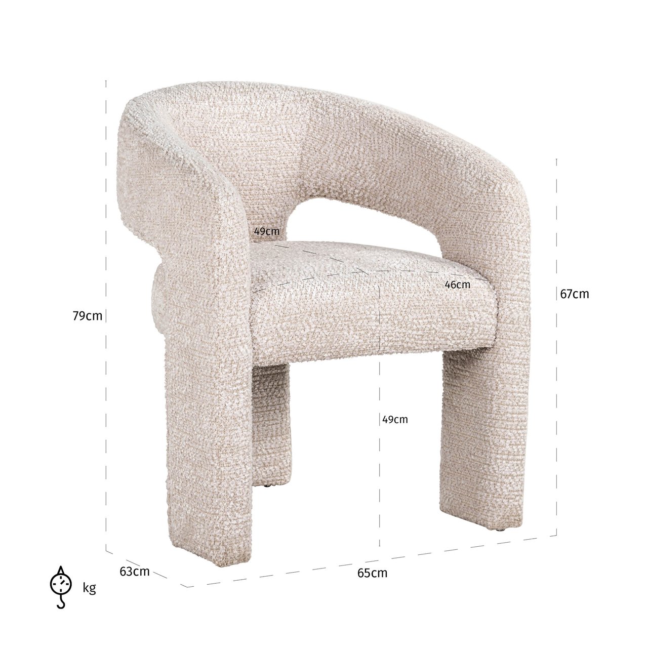 Dining chair Belle customized fire retardant