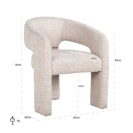 Dining chair Belle customized fire retardant
