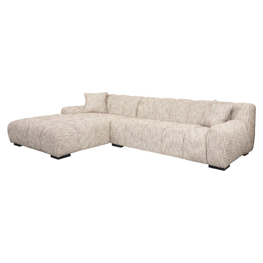 Sofa Hazel trendy nature 3-seater + lounge left