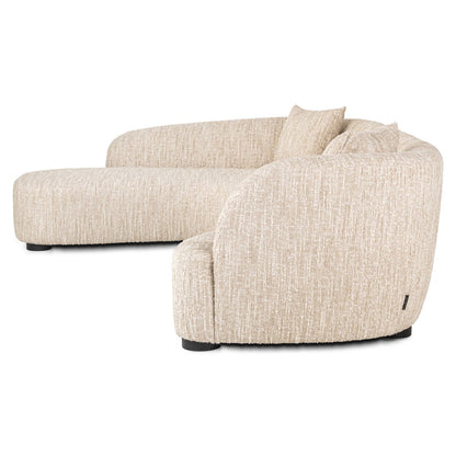 Sofa Pandora beige angora lounge left