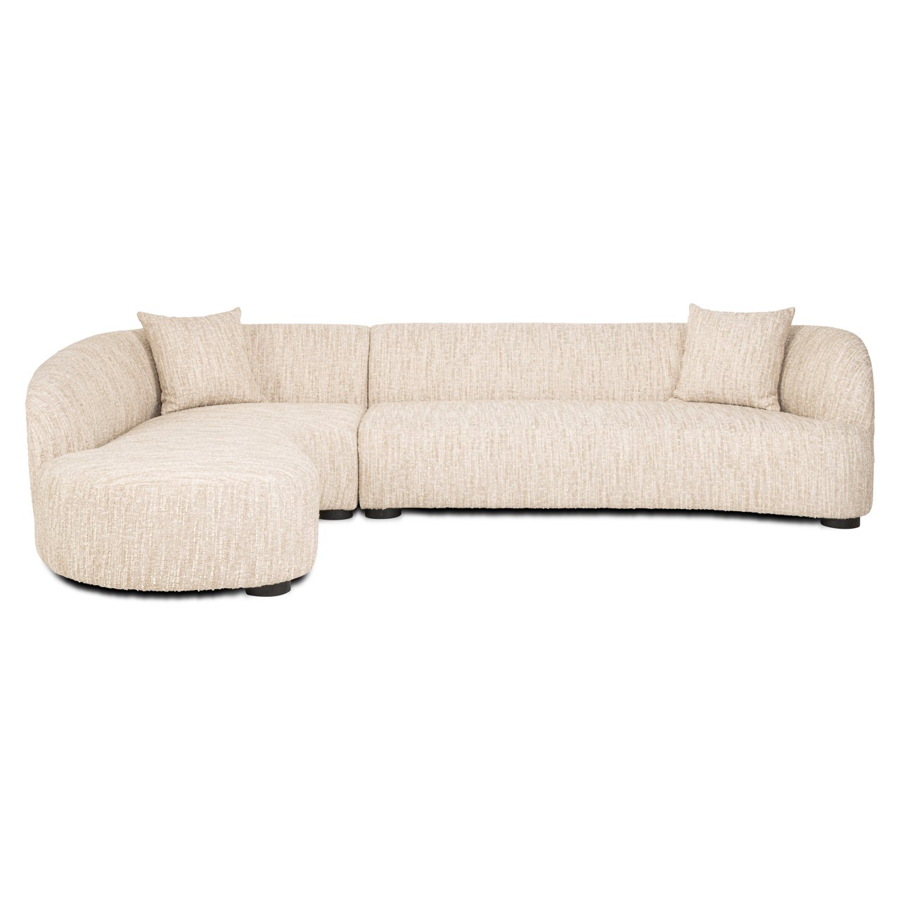 Sofa Pandora beige angora lounge left