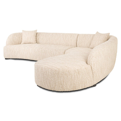 Sofa Pandora beige angora lounge right