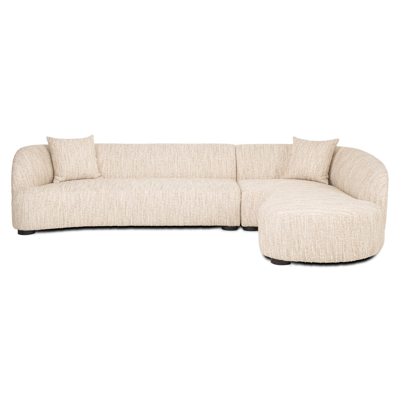 Sofa Pandora beige angora lounge right