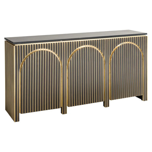 Sideboard Les Arcs brushed gold