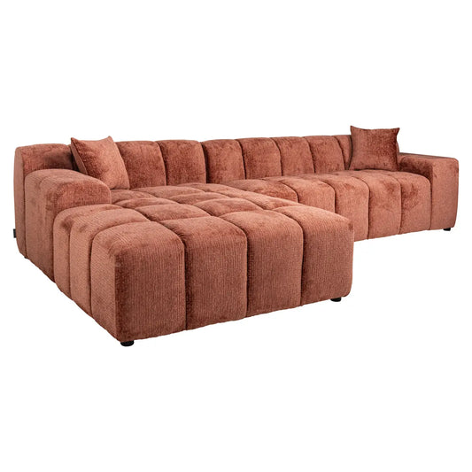 Sofa Cube blush fusion 3-seater + lounge left