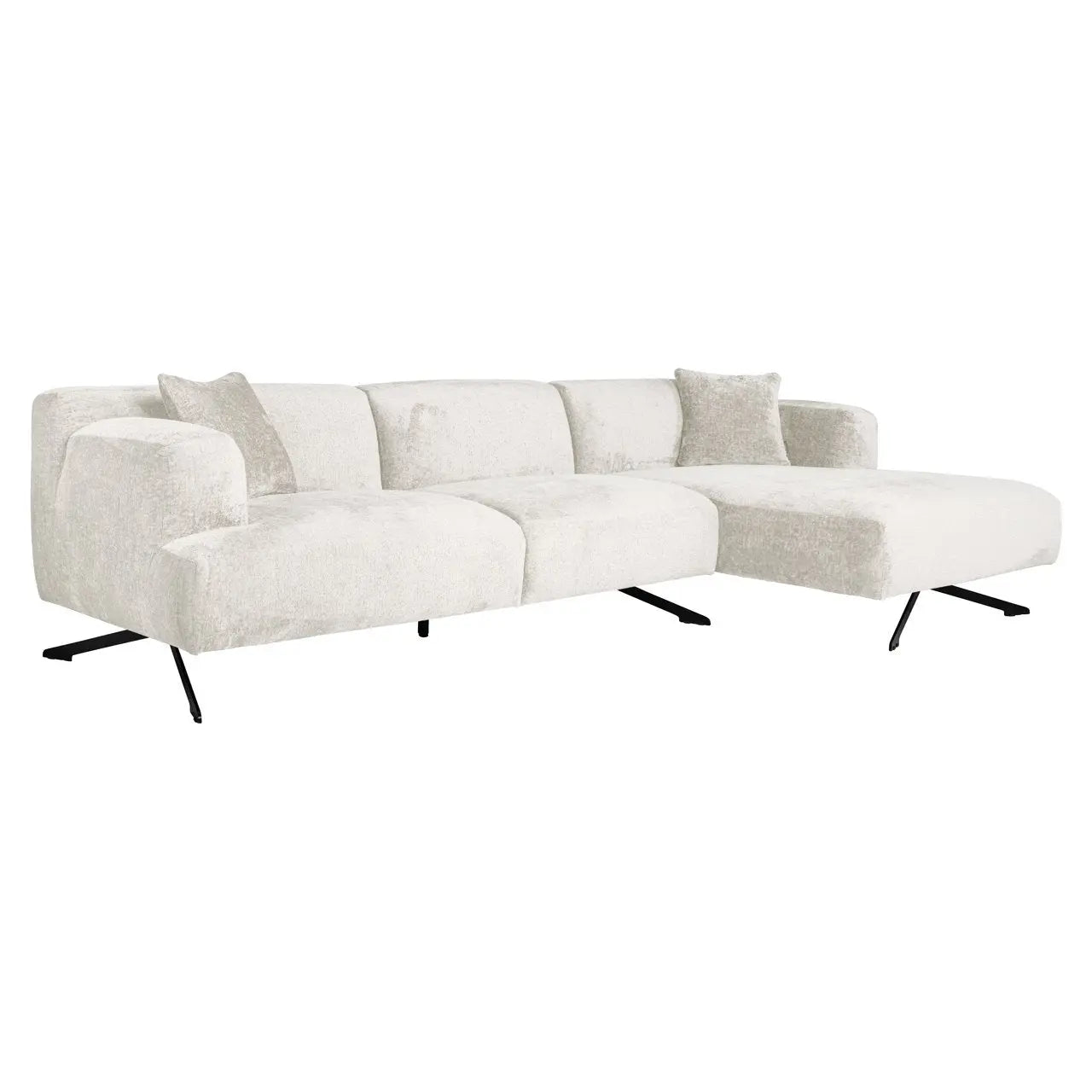 Sofa Donovan cream fusion 3-seater + lounge right