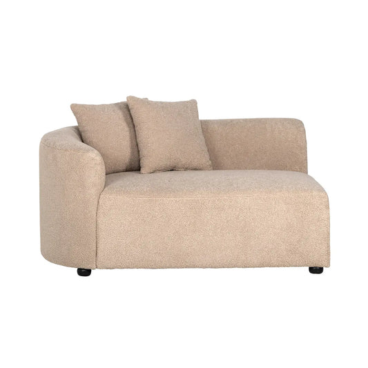 Sofa Grayson sand furry arm left fully upholstered