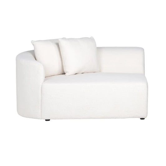 Sofa Grayson white furry arm left fully upholstered