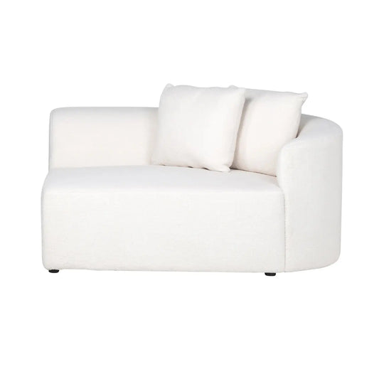 Sofa Grayson white furry arm right fully upholstered
