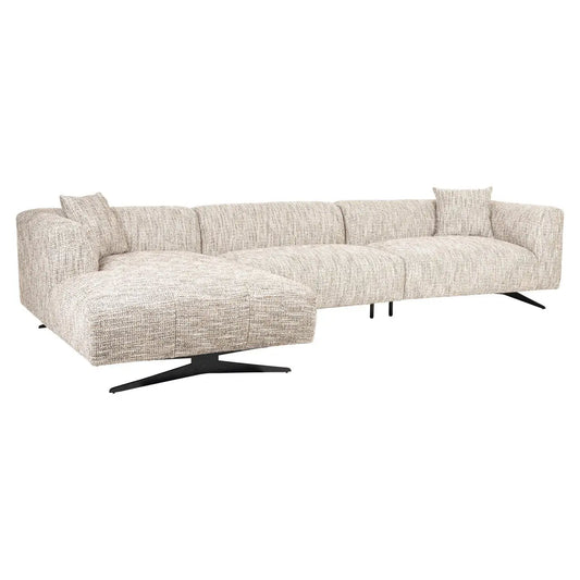 Sofa Hoxton trendy nature 3-seater + lounge left