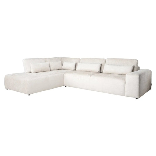 Sofa Lund cream fusion 3-seater + ottoman left