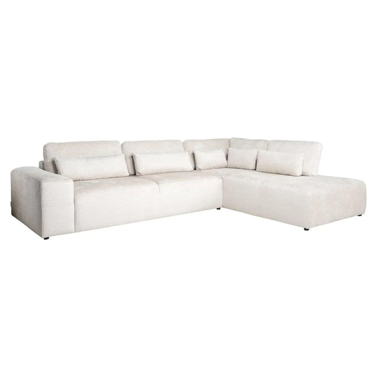Sofa Lund cream fusion 3-seater + ottoman right