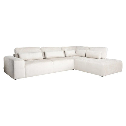 Sofa Lund cream fusion 3-seater + ottoman right