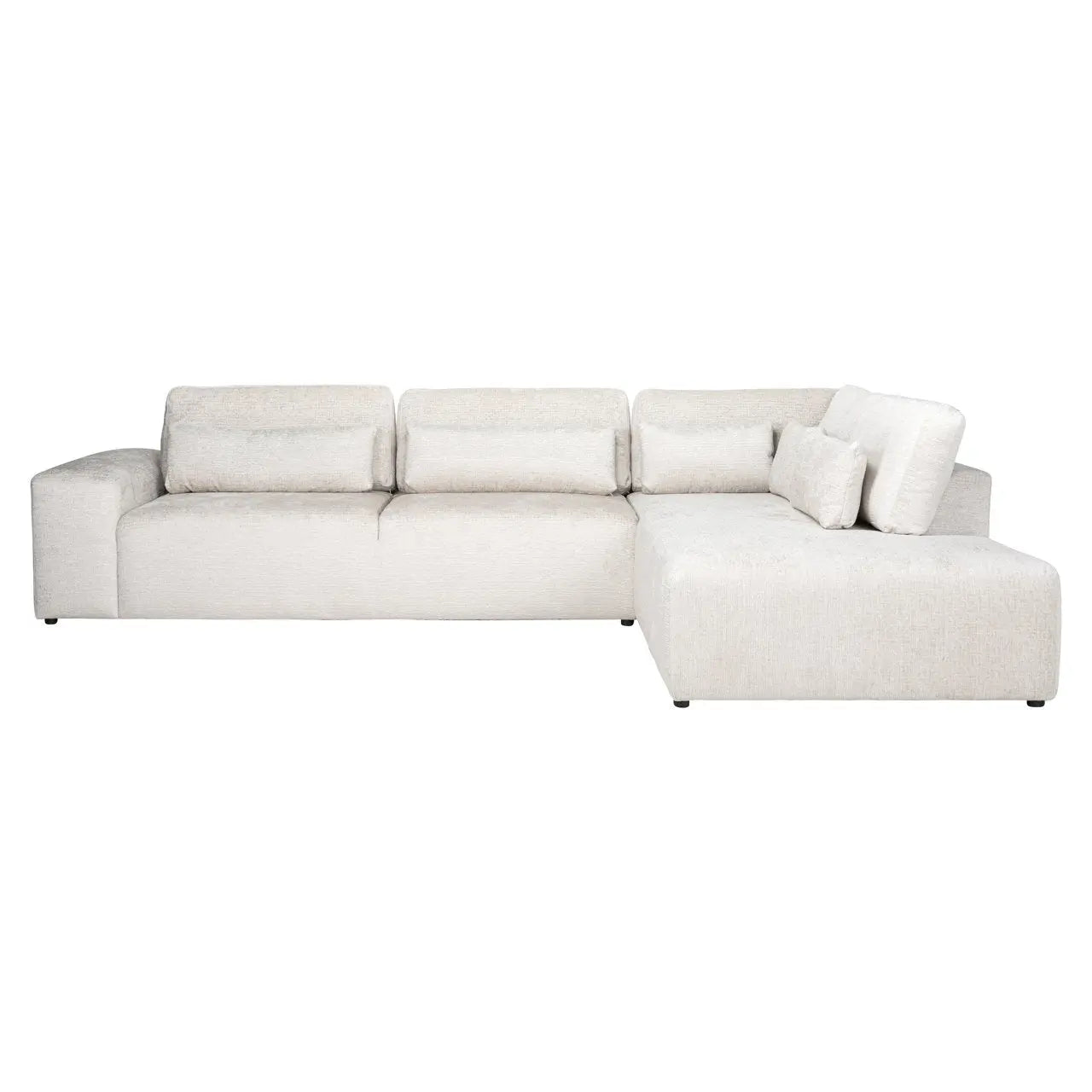 Sofa Lund cream fusion 3-seater + ottoman right
