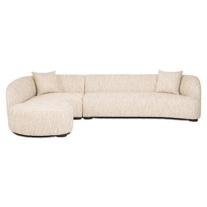 Sofa Pandora beige angora lounge left