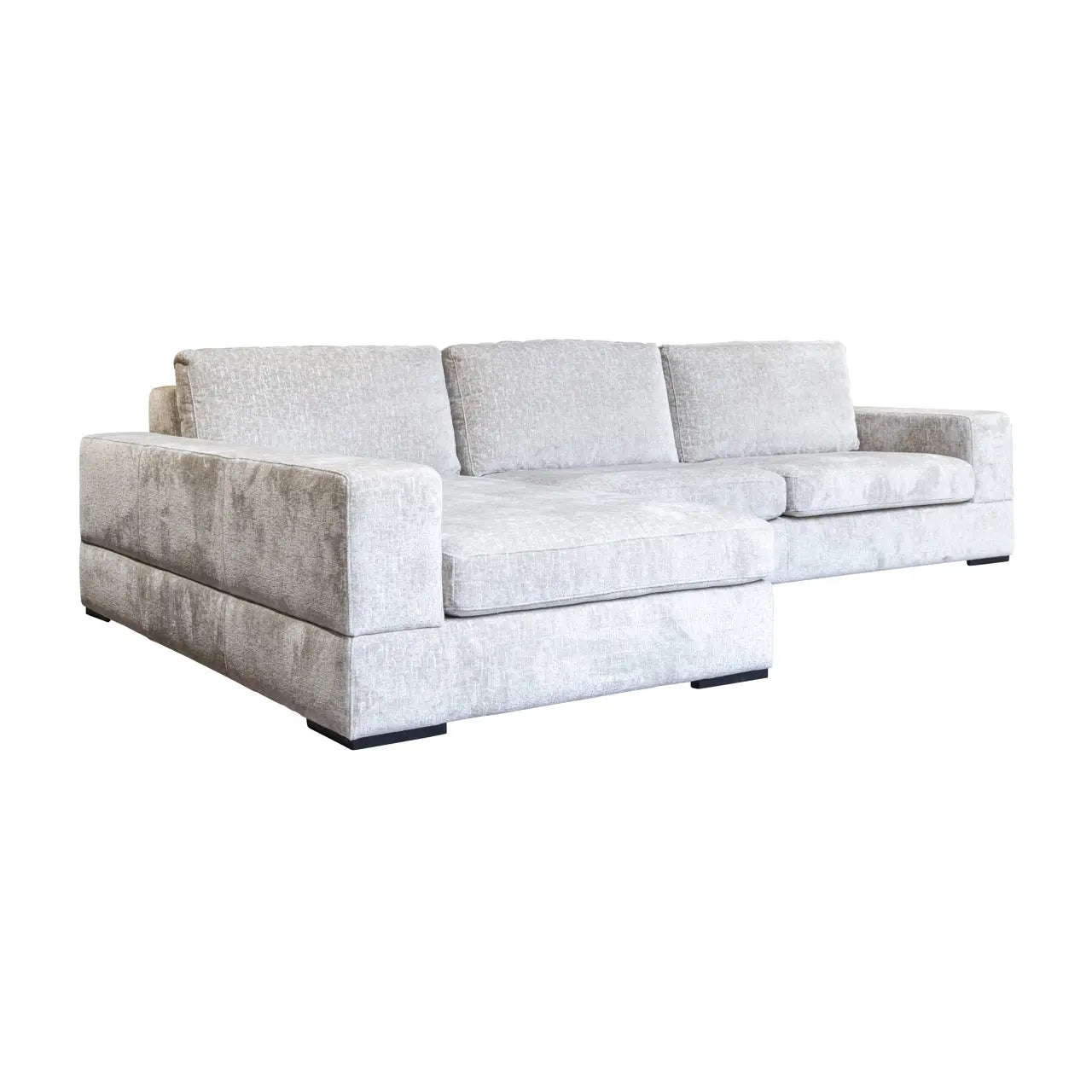 Sofa Pasha pearl island 3-seater + lounge left fully upholstered