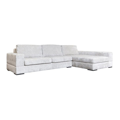 Sofa Pasha pearl island 3-seater + lounge right fully upholstered