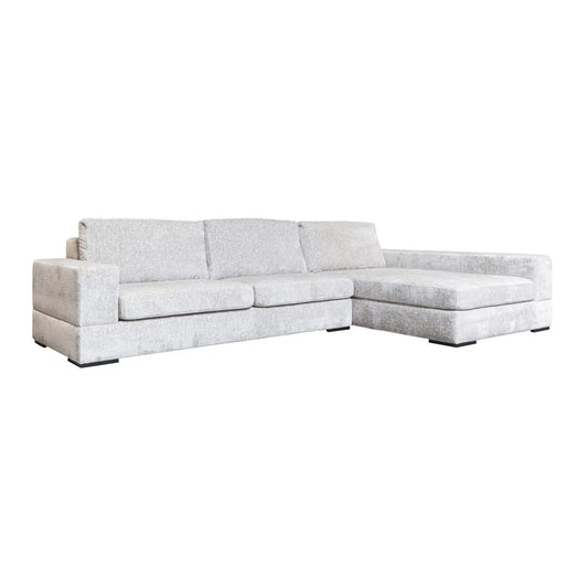 Sofa Pasha pearl island 3-seater + lounge right fully upholstered