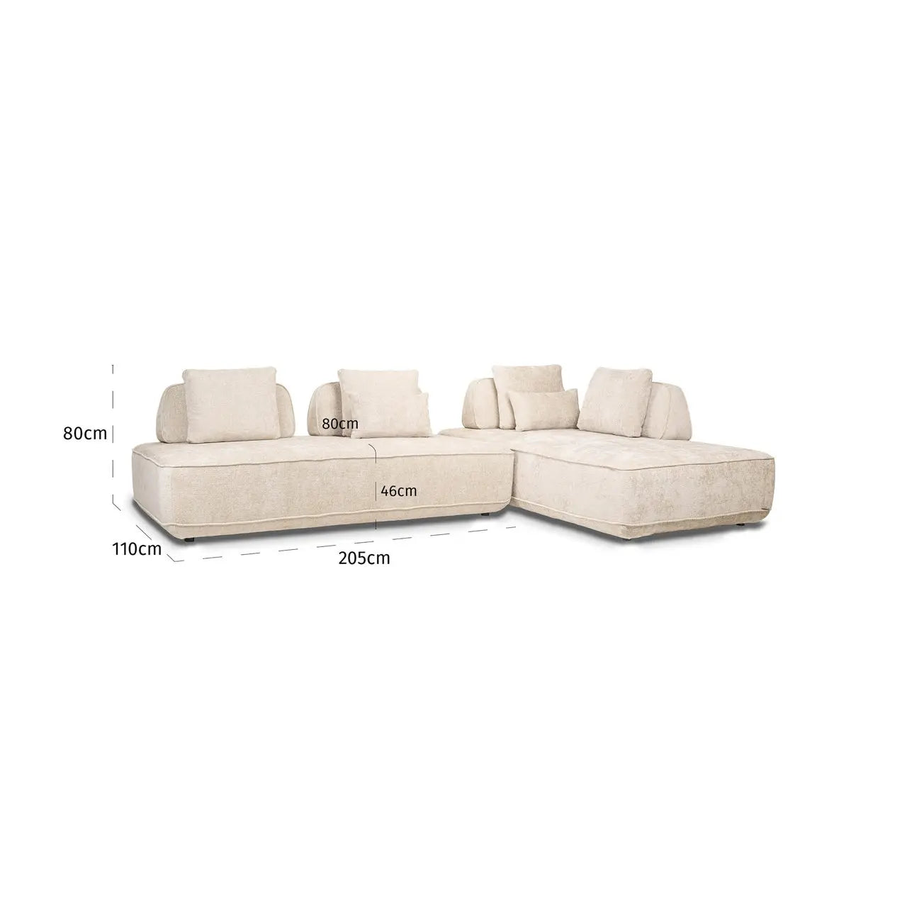 Sofa Tudor cream unicorn movable backrest
