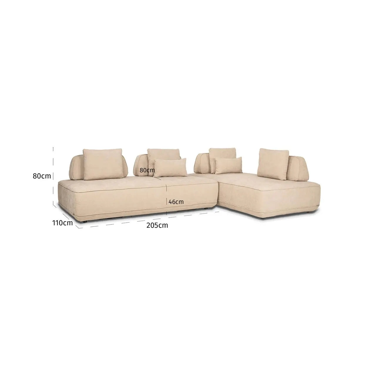 Sofa Tudor sand olympus movable backrest