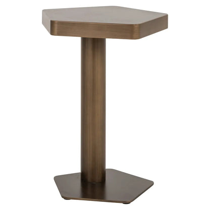 Sofa table Hexa brushed gold