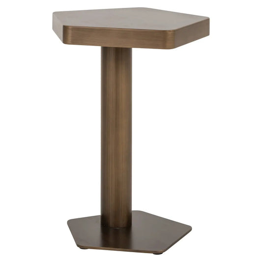 Sofa table Hexa brushed gold