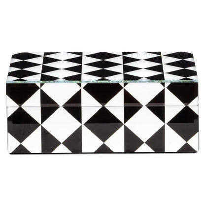 Storage box Silas black/white small