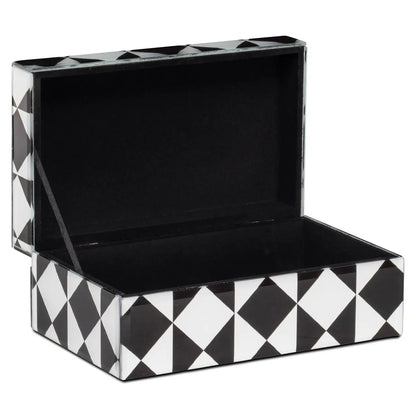 Storage box Silas black/white small
