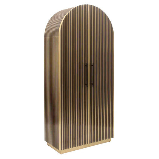 Storage cabinet Les Arcs brushed gold