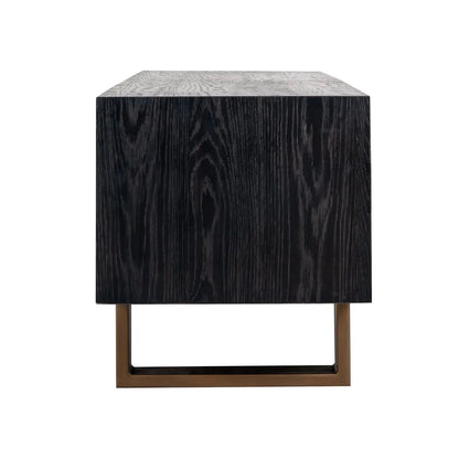 TV cabinet Hunter black rustic